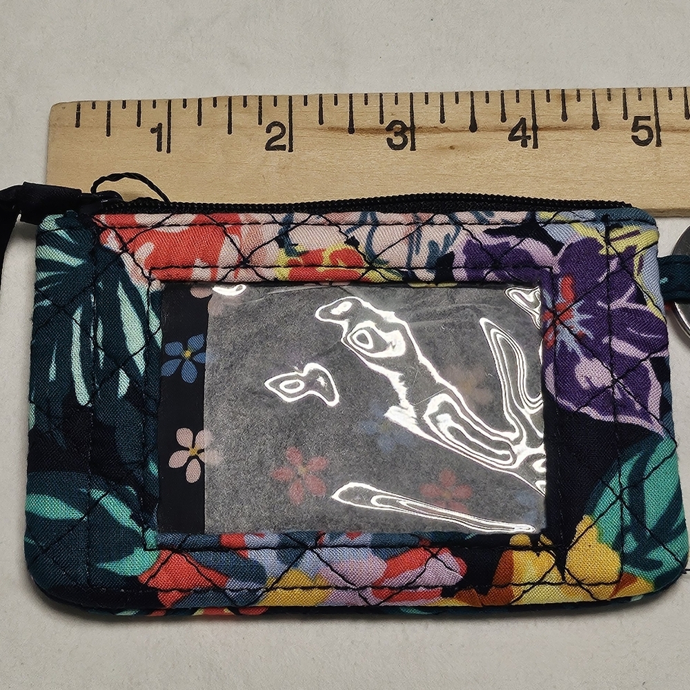 Vera Bradley Zip ID Case Happy Blooms Cotton NWT - Picture 4 of 6